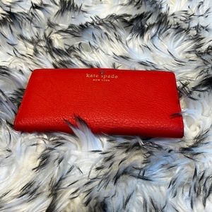 Kate Spade Slim Red Leather Wallet